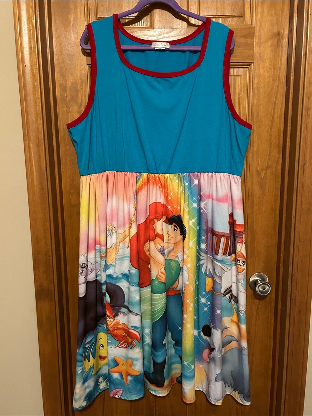 Enchanted Dress Shop Disney Little Mermaid Rainbow Tank Dress size 5 5x 🩵🌈